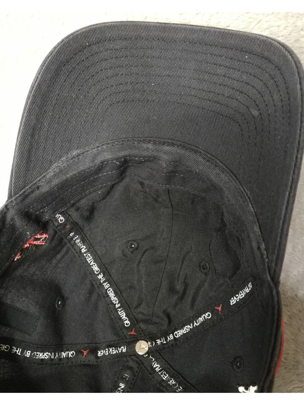 Nike Jordan Heritage 86 H86 Sticker Cap Black Strapback Hat Flight 23 Patches